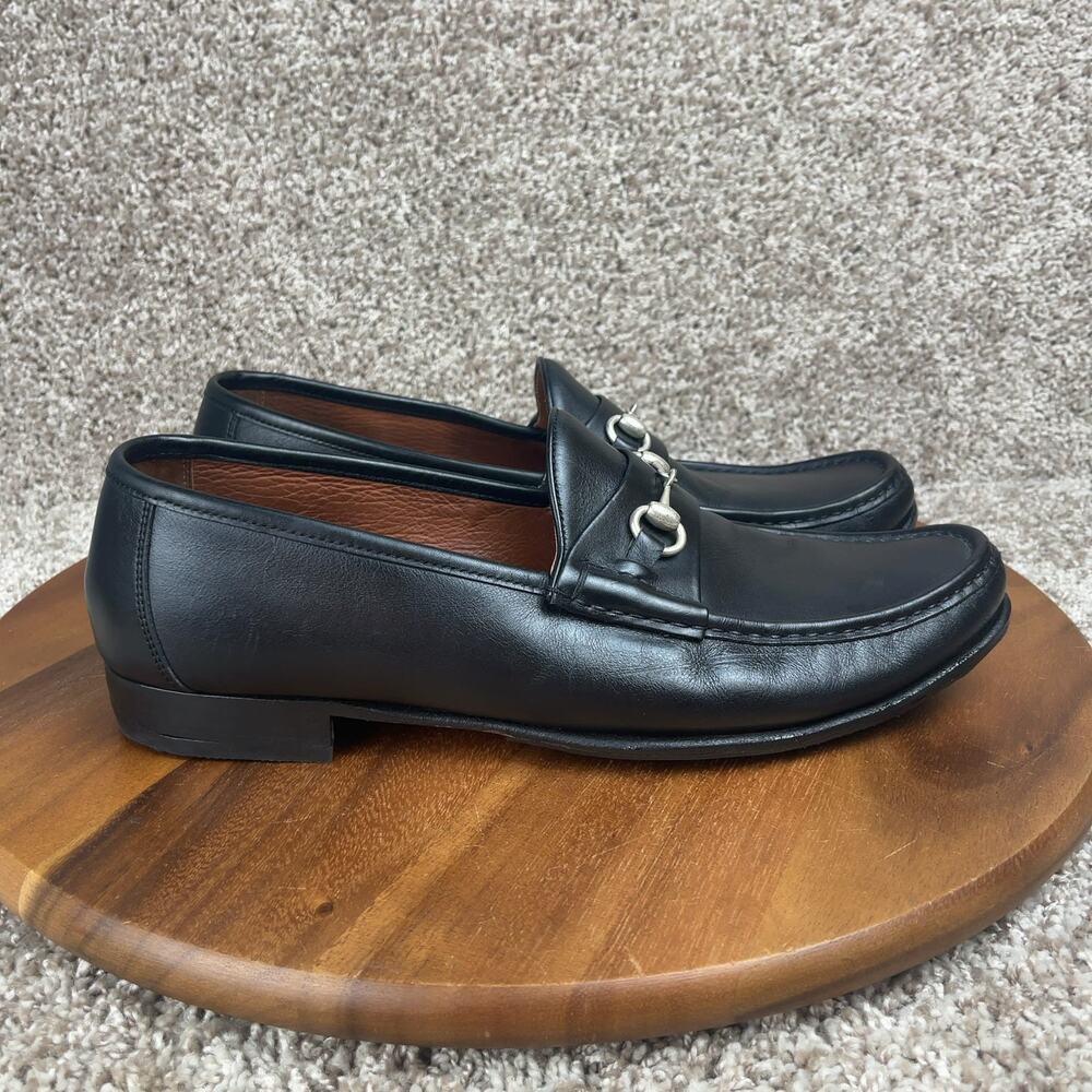 Allen Edmonds Verona II Shoes Men Size 13D Black Leather Horse Bit Loafers Italy
